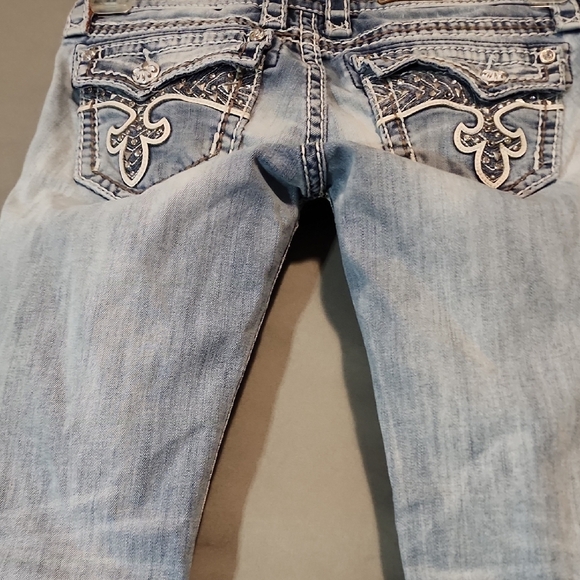 Rock Revival Women's Light Blue Skinny Jeans - Picture 9 of 13